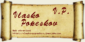 Vlaško Popeskov vizit kartica